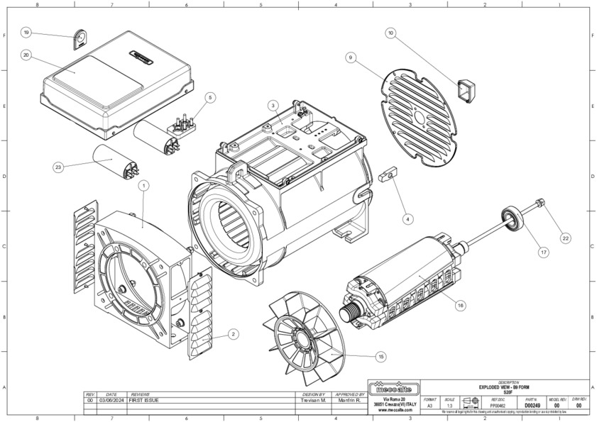 Generator Exploded View Technical Drawing Electrical Generator Diagram